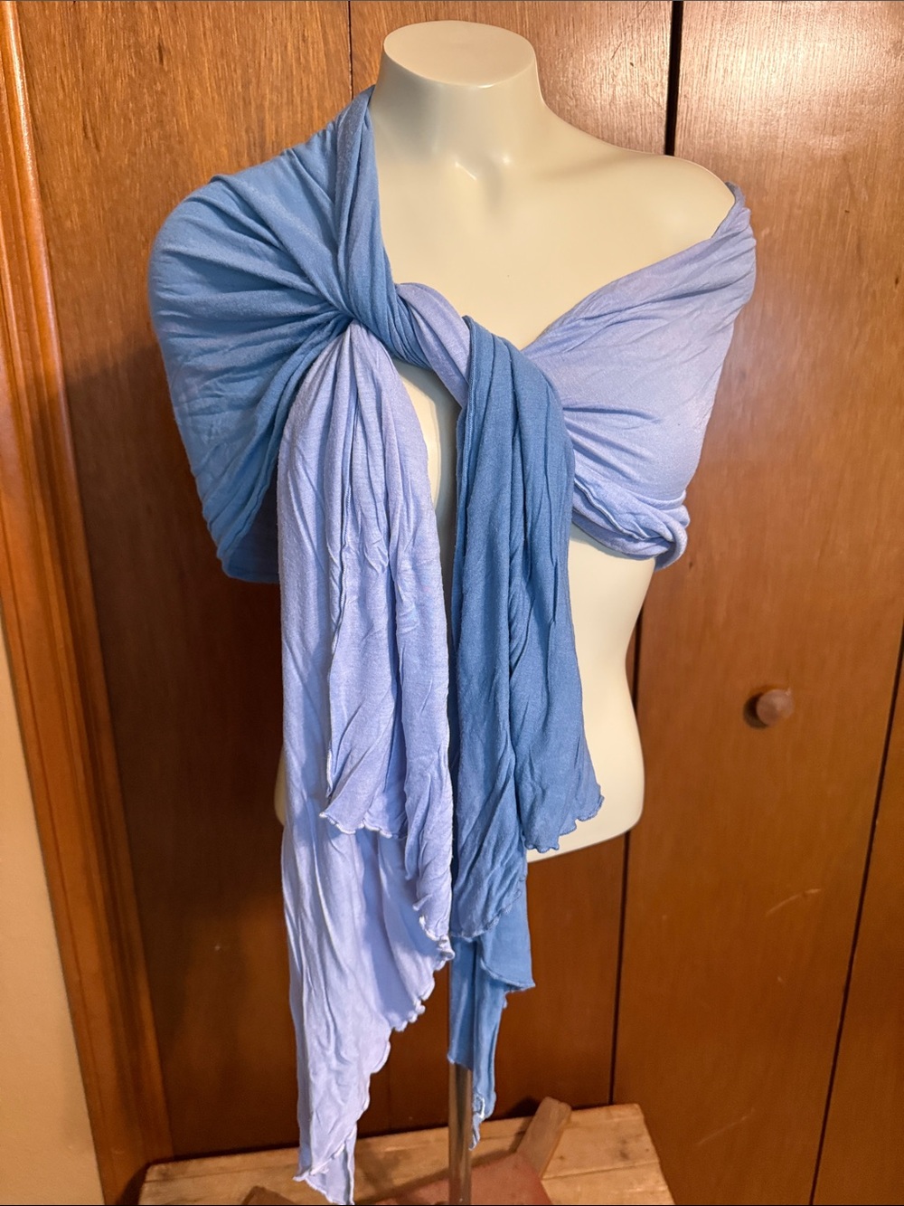 Free People Two-Tone Blue Lightweight Wrap